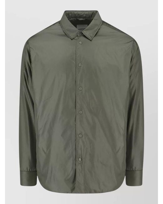 Aspesi Green Jacket Long Sleeves Cuffed Cuff Detail for men