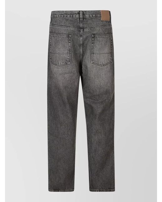 Our Legacy Gray Denim Relaxed-Fit Wide Straight-Leg Jeans for men
