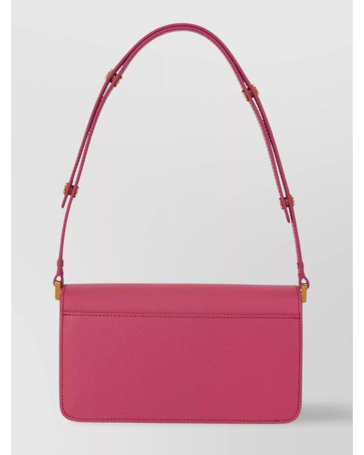 Marni Pink Museo Leather Shoulder Bag