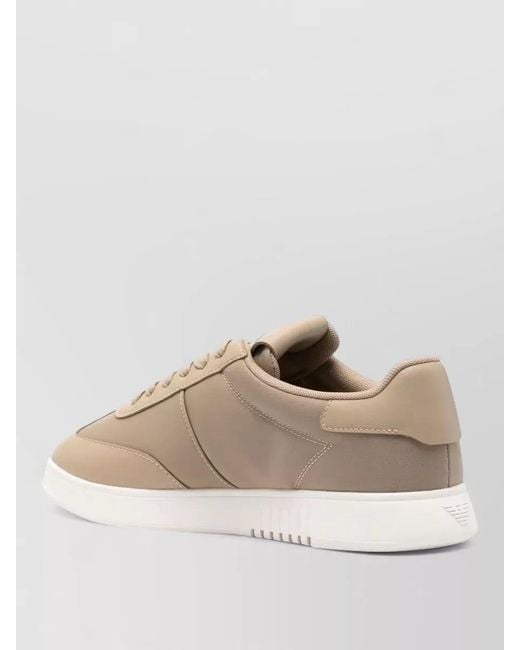 Emporio Armani Natural Leather Low-Top Sneakers for men