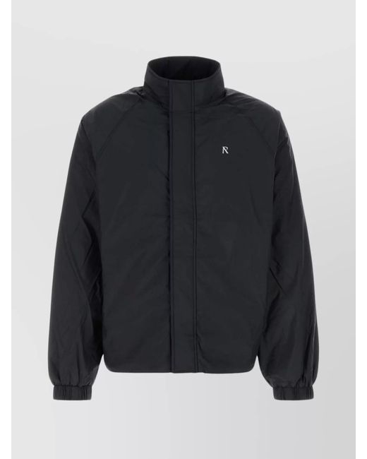 Represent Blue High Collar Nylon Jacket for men