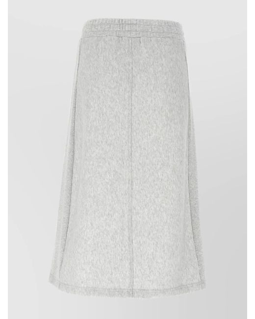 Carhartt White "Script Américain" Skirt With Elastic Waistband