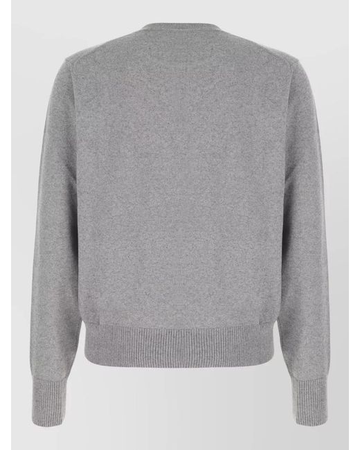 Vivienne Westwood Gray Cotton Crew Neck Sweater Long Sleeves for men