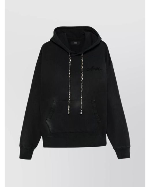 Amiri Black Bleach Bandana Os Hoodie for men