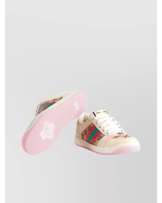 Gucci White Crystal-Embellished Low-Top Sneakers