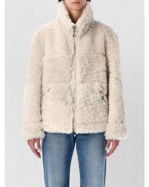 Urbancode Natural Reversible Faux Fur Bomber Jacket