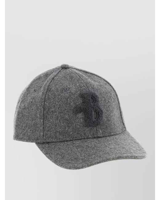 Ballantyne Gray Wool Blend Monogram Patch Baseball Cap for men