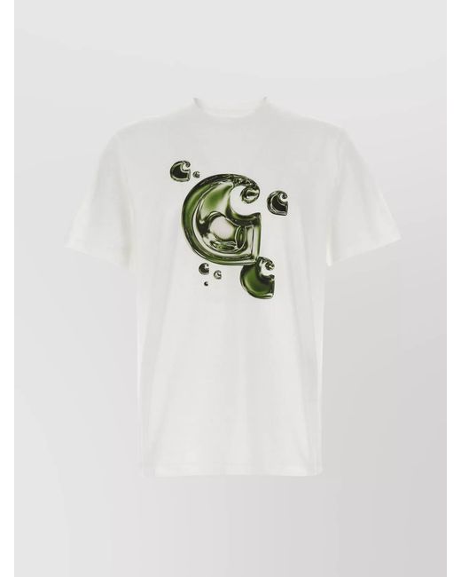 Carhartt Multicolor Ribbed Crew Neck Graphic Print T-Shirt for men