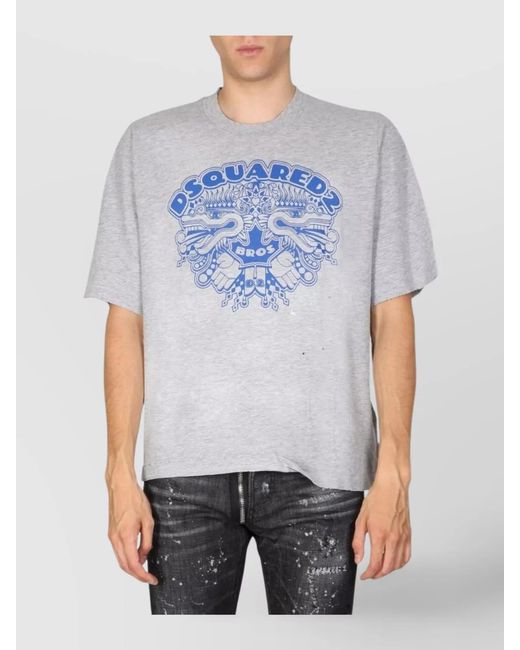 DSquared² White Logo Print T-Shirt for men