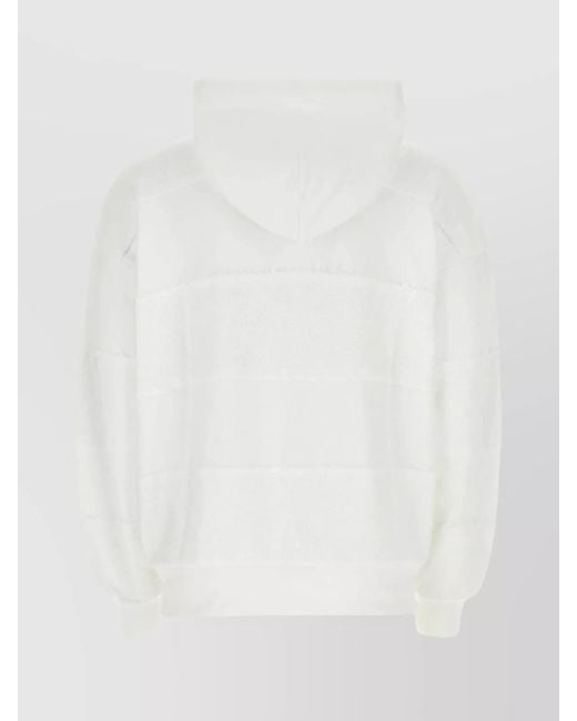 BOTTER White Distressed Oversized Cotton Sweatshirt