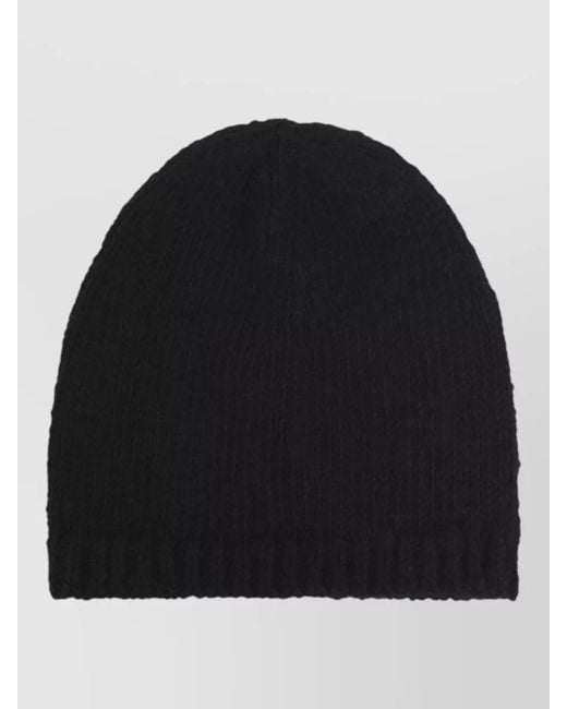 Our Legacy Black Ribbed Wool Beanie for men