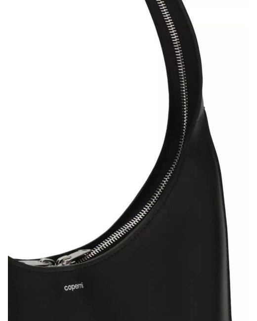 Coperni Black Swipe Medium Leather Shoulder Bag