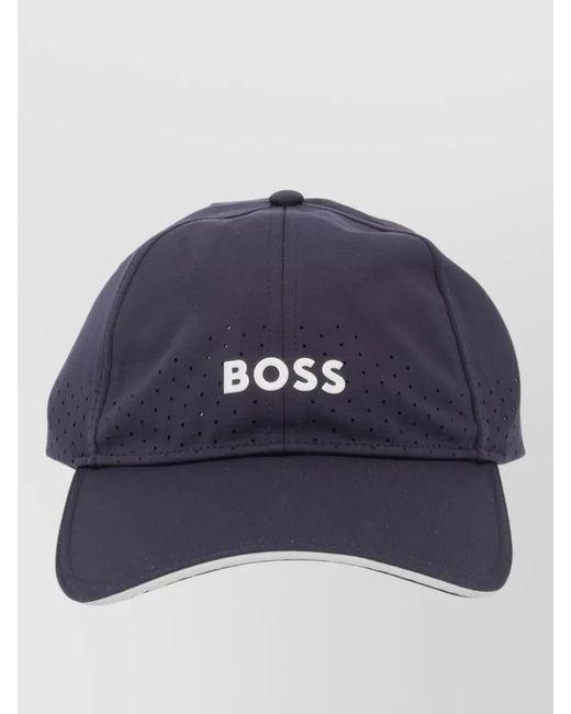 Boss Blue Perforated Baseball Cap for men