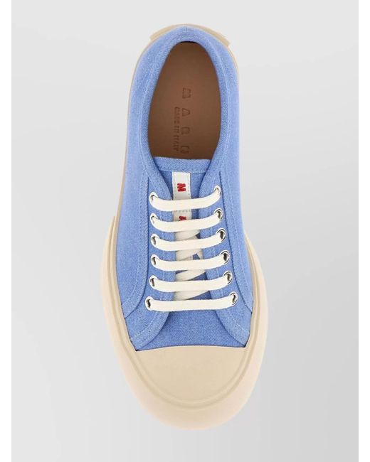 Marni Blue Denim Low-Top Sneakers