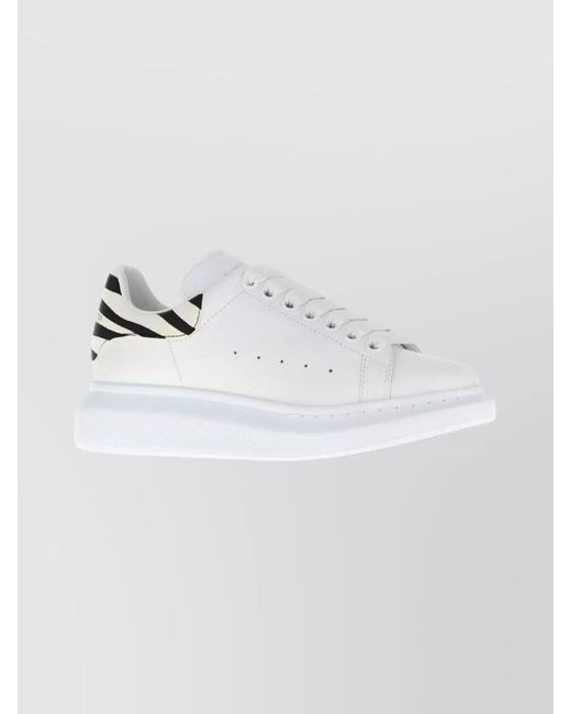 McQueen Metallic Leather Low-Top Sneakers