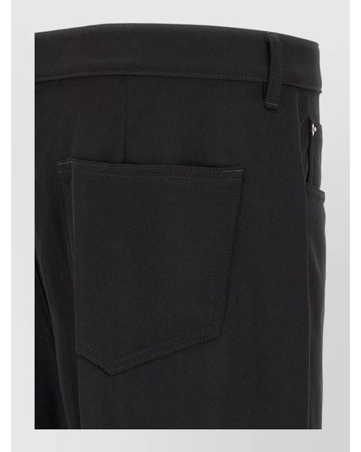 Rick Owens Black Geth Straight Denim Jeans Belt Loops Back Pocket for men