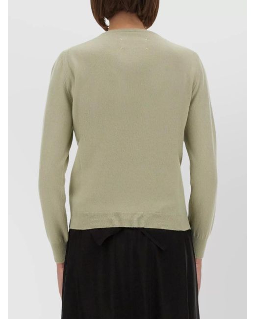 Maison Margiela Green Virgin Wool Regular-Fit Jumper