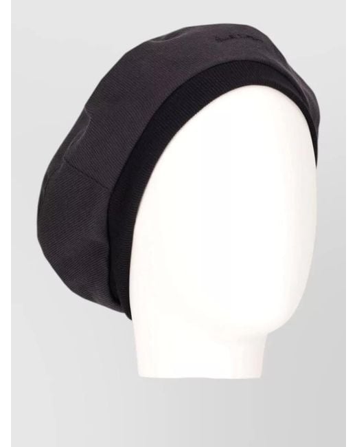 Paul Smith Blue Beret Hat Ribbed Trim Slouchy for men