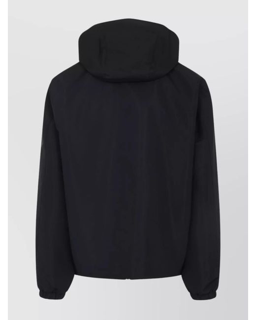 Givenchy Black Polyester Hooded Windbreaker Jacket for men