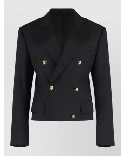 Céline Black Double Breasted Jacket Tone Buttons