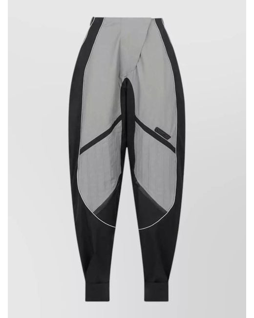 The Attico Gray Motorsport Paneled Technical Balloon Leg Pants
