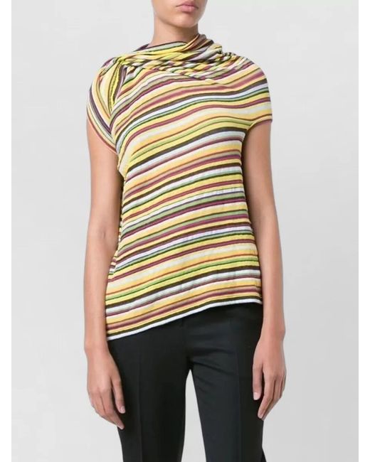 Junya Watanabe Blue Long-Sleeve Boat Neck Knitted Top