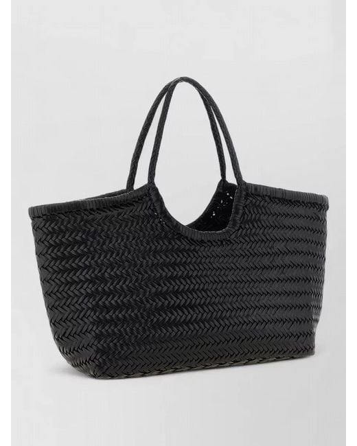 Dragon Diffusion Black Nantucket Big Leather Beach Bag