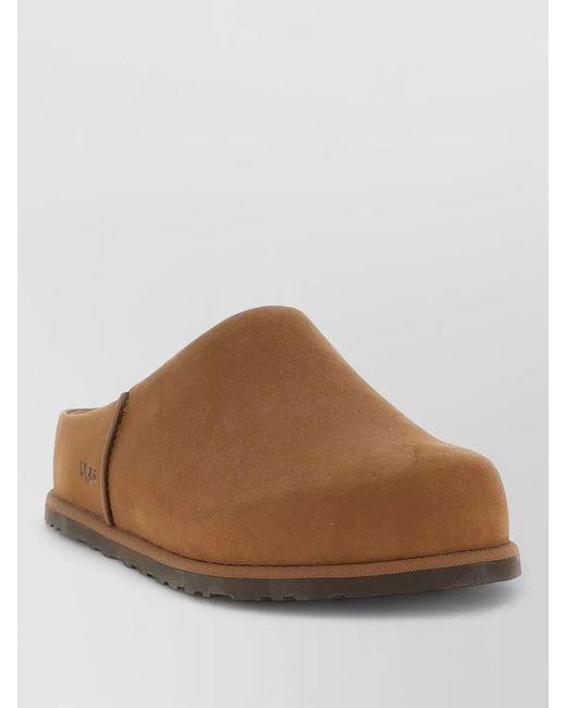 Ugg Brown Otzo Round Toe Flat Sole Slippers for men