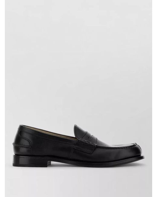 Prada Black Leather Loafers for men