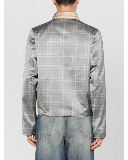 DIESEL Gray Silk Blazer for men
