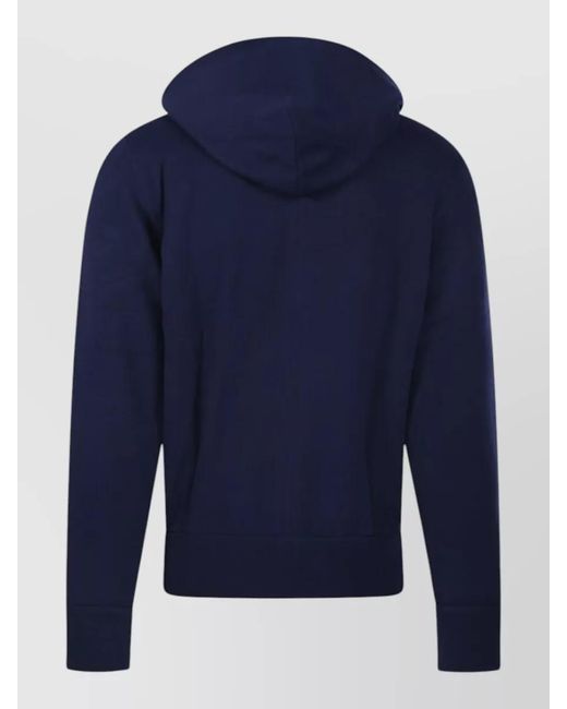 Ralph Lauren Blue Zip Up Hoodie for men
