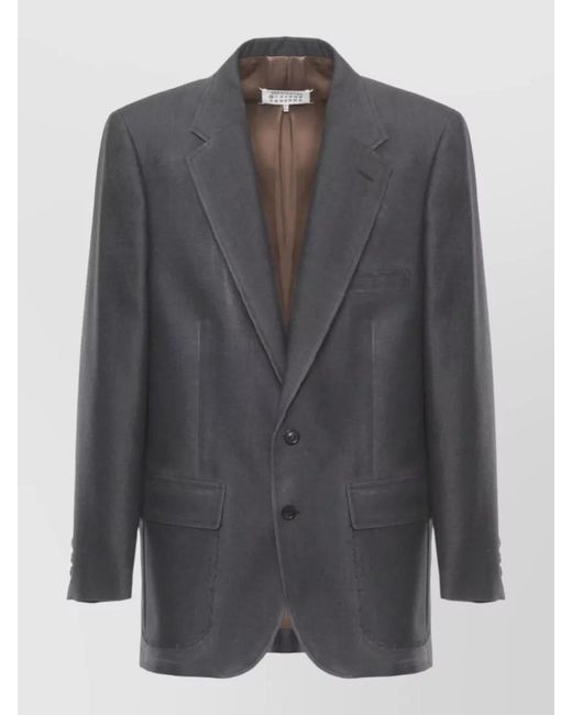 Maison Margiela Gray Wool Mohair Blazer for men