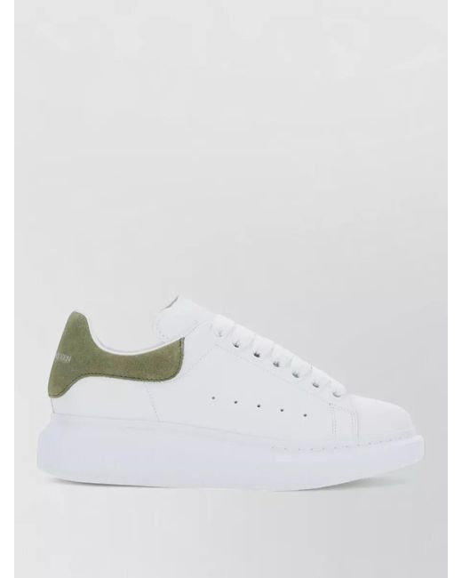 McQueen White Leather Oversized Low-Top Sneakers