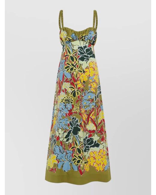ALÉMAIS White Cotton Ruched Cutout Midi Beach Dress