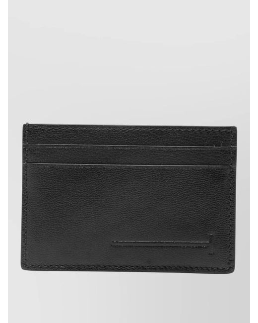 Tom Ford Black Leather Logo-Print Card Holder for men