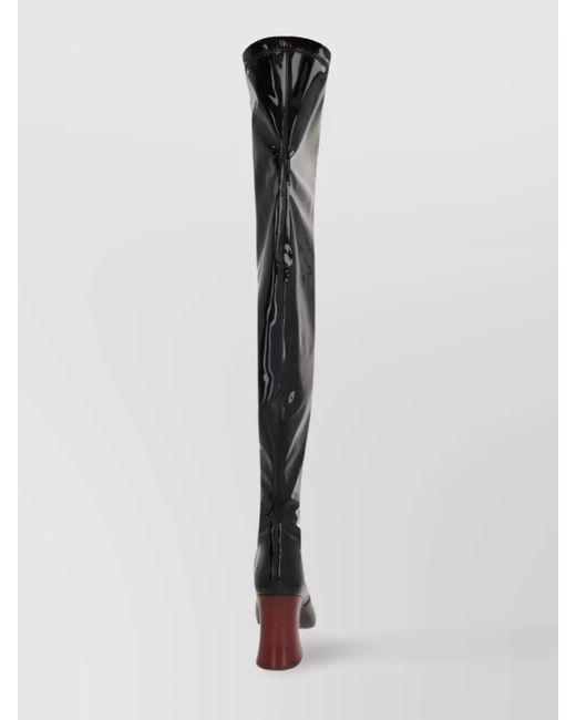 Chloé Black Leather Over-The-Knee Boots