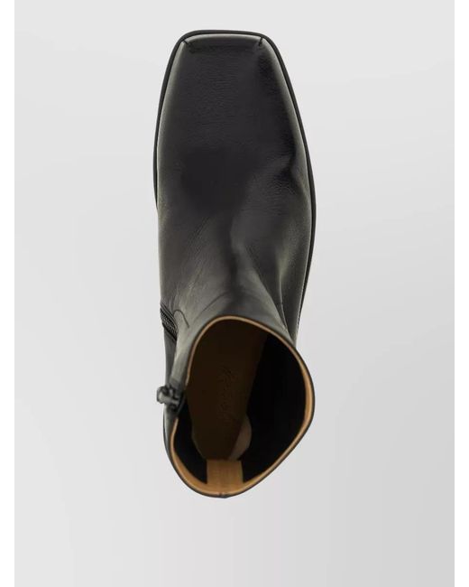 Marsèll Black Leather Ankle Boots for men