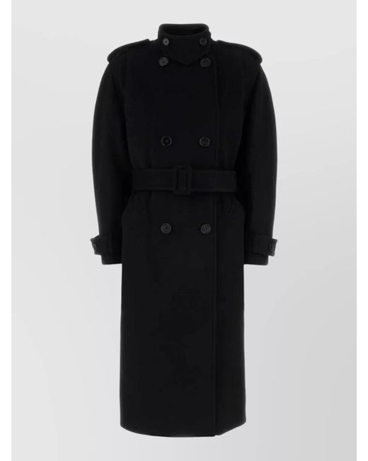 Chloé Black Wool Double-Breasted Coat