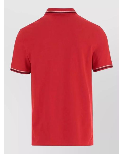 Valentino Garavani Red Cotton Piqué Polo Shirt for men