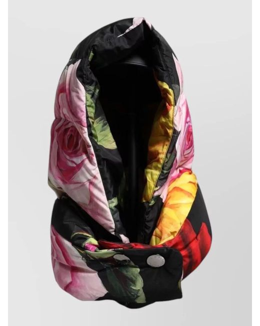 Dolce & Gabbana Black Floral Print Head Wrap
