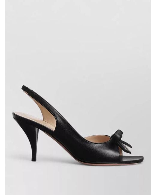 Dior Metallic Slingback Sandals Open Toe Bow Detail