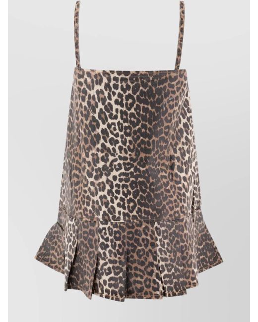 Ganni Multicolor Leopard Mini Dress