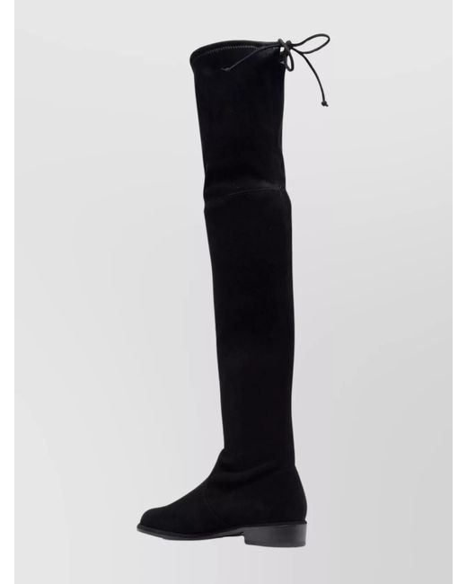 Stuart Weitzman Black Suede Over-The-Knee Boots