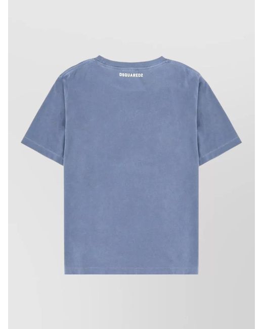 DSquared² Blue Loose-Fit T-Shirt for men