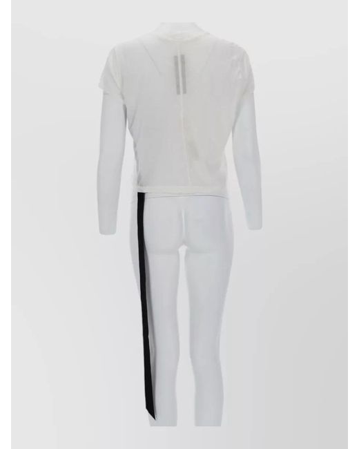 Rick Owens White Cropped T-Shirt