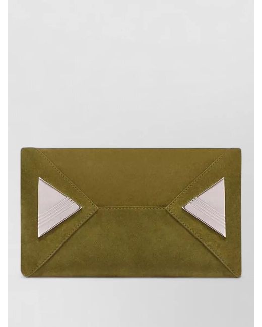 The Attico Green La Passeggiata Mini Suede Tote Bag
