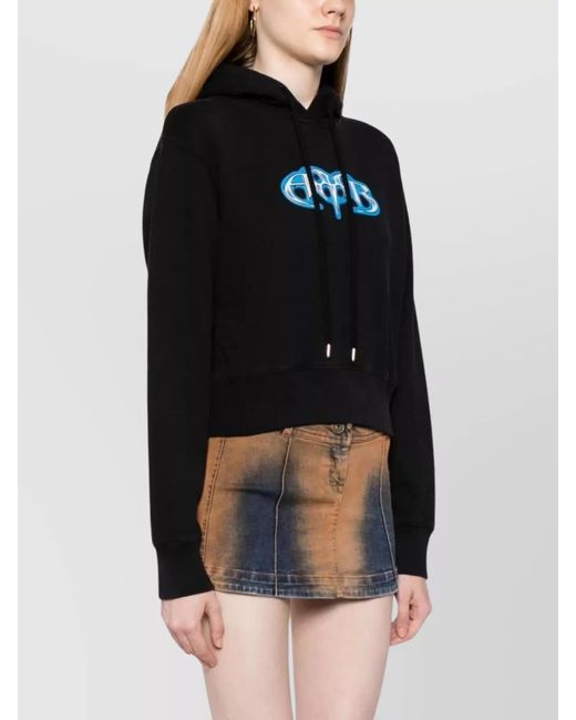 Ambush Black Graphic Cotton Hoodie