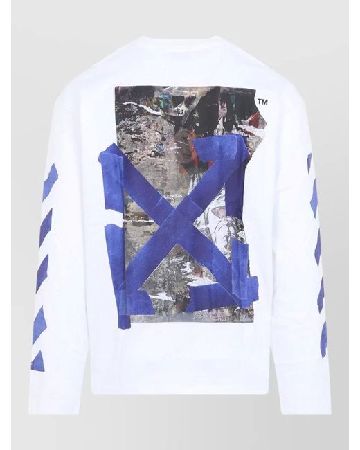 Off-White c/o Virgil Abloh White Bacco Arrow Skate Long Sleeve T Shirt for men