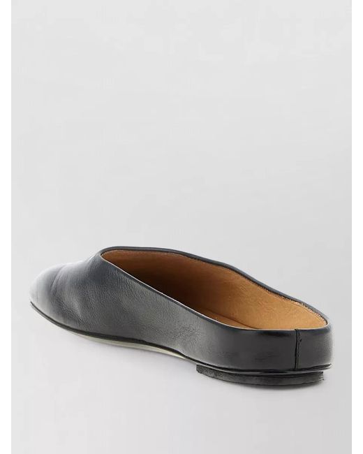 Marsèll Gray Bama Mules Square Toe Flat Sole Leather