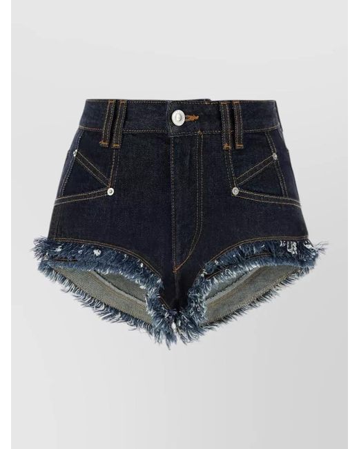 Isabel Marant Blue Denim Short Shorts